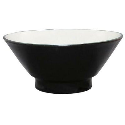 黒釉(中白) 切立高台7寸丼