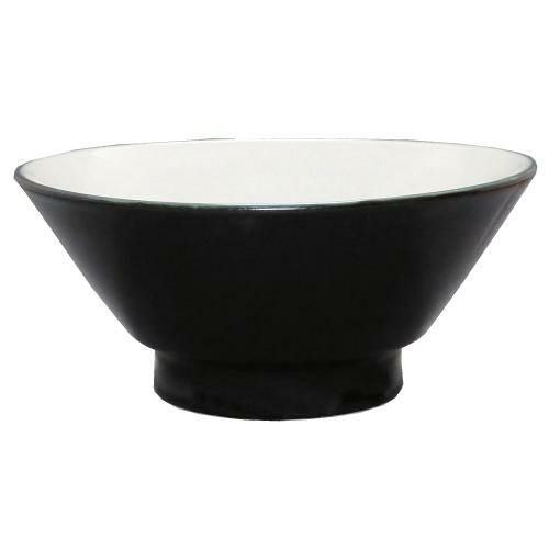 黒釉(中白) 切立高台6.3寸丼