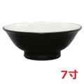 黒釉(中白) 7寸反高台丼
