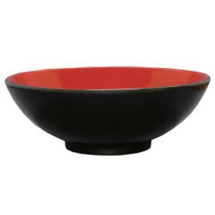 柚子黒(中赤) 丸6.3寸丼