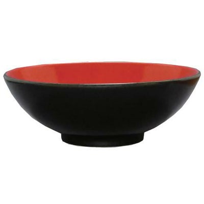 柚子黒(中赤) 丸6.8寸丼