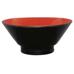 柚子黒(中赤) 切立高台6.3寸丼