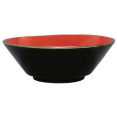 柚子黒(中赤) 切立6.8寸丼