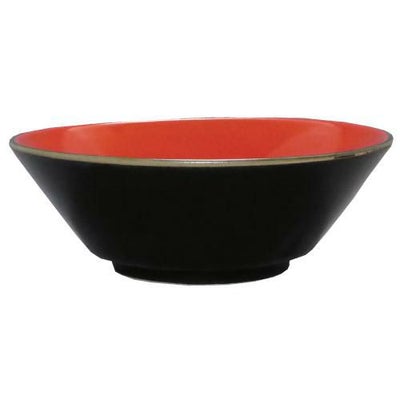 柚子黒(中赤) 切立6.8寸丼