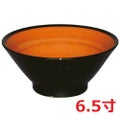 オレンジ 切立高台6.5寸丼