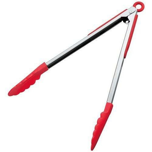 ナイロン 万能トング ロック付 9インチ 赤 KB－KE0118/RD