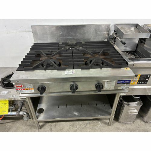 ★ガスレンジ（LPｶﾞｽ用） 業務用/新品】【マルゼン】ガスレンジ 4口 コンベクションオーブン RGR