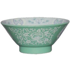 ヒスイ花蝶 切立高台6.5寸丼