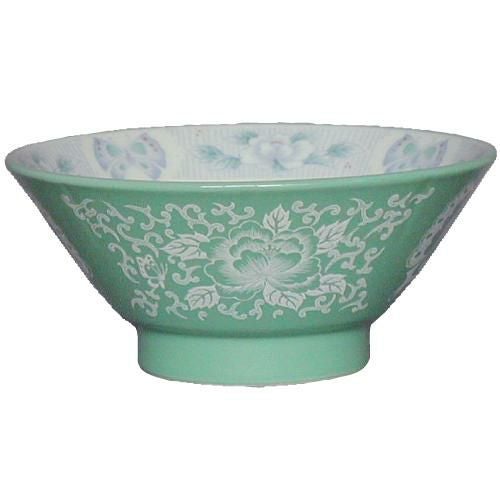 ヒスイ花蝶 切立高台6.3寸丼