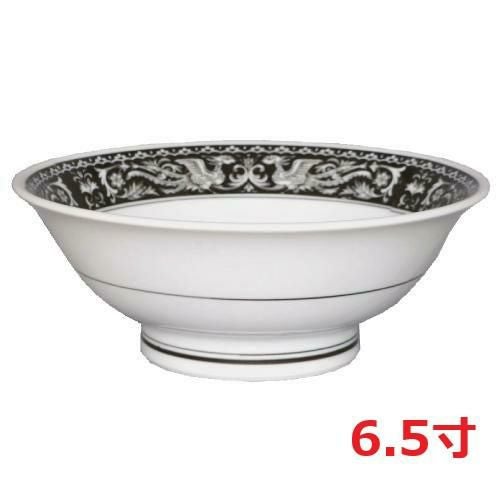 ラーメン丼 黒鳳凰 6.5寸反高台丼 10個入