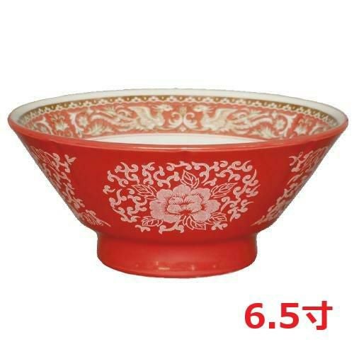 ラーメン丼 紅鳳凰 切立高台 6.5寸丼 10個入り