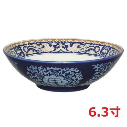 ラーメン丼 ルリ鳳凰 丸6・3寸丼 10個入