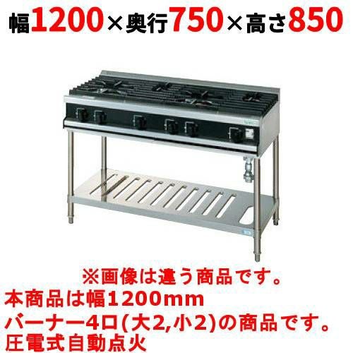 【タニコー】ガステーブル 4口 【Vシリーズ】 TGTV1222A 幅1200×奥行750×高さ850 (mm)
