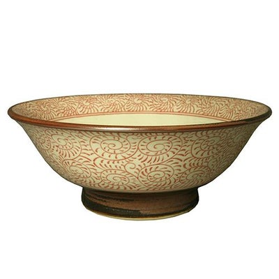 タコ唐草サビ巻(青) 7寸反高台丼 (青) 10個入 /グループU