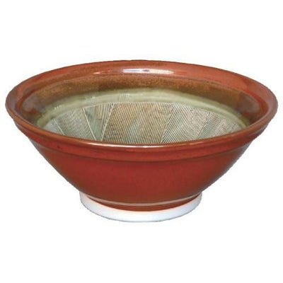 赤(中織部) 7寸スリ鉢