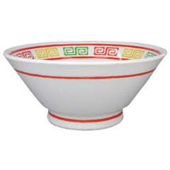 三色雷門(ライン入) 切立高台6.5寸丼