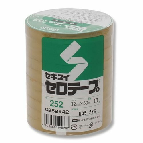 セキスイ セロテープ No.252 12mm×50m巻 10巻
