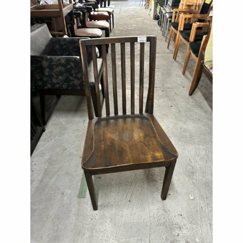 中古】木製イス ダークブラウン クレス(Cres) レサン1Nプライウッド 幅
