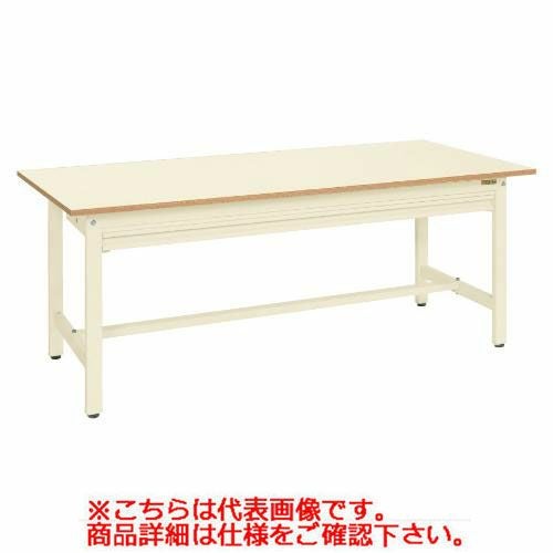 【サカエ】軽量作業台KSタイプ(全面引出し付) KS-187PZI 幅W1800×奥行D750×高さH740(mm)