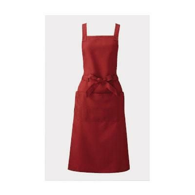 胸当てエプロン ワイン