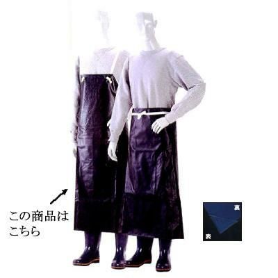 ロン耐油 胸付前掛 黒 M