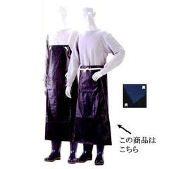 ロン耐油 胸無前掛 黒 LL