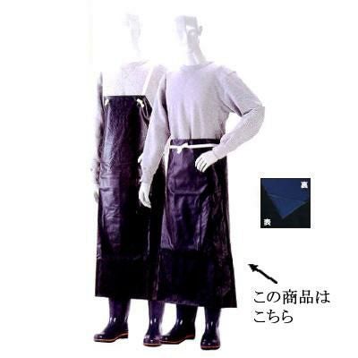 ロン耐油 胸無前掛 黒 LL