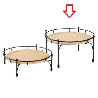 バスケット スタンド プリート 積み重ね丸スタンド ナチュラルセッ トDS514-25-NA 高 Pulito/グループT