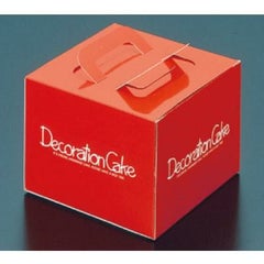 ケーキボックス ミニハンドデラックス・レッド（25枚入）4号 /グループT