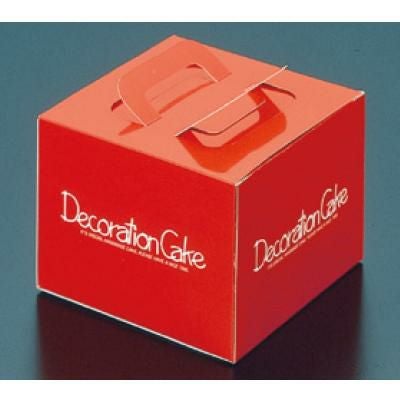 ケーキボックス ミニハンドデラックス・レッド（25枚入）4号 /グループT