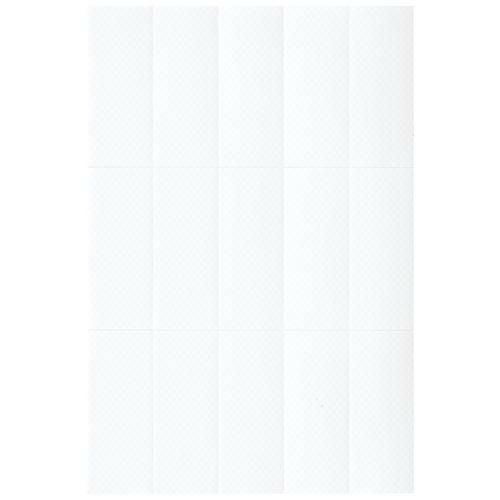 定位置管理シール 白 2×5cm ミシン目15枚（8シート入）