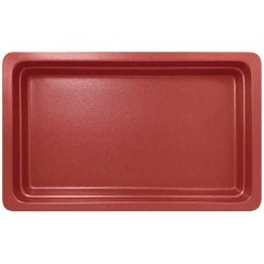 ラックポーセレン ガストロノームパン 角型 浅 2/3 ダークレッド