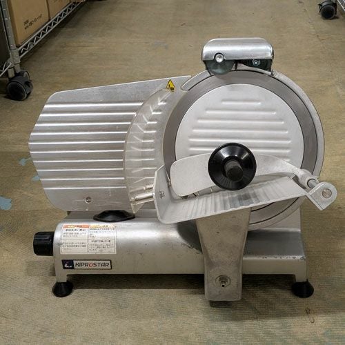中古】ミートスライサー 安吉 PRO-250YS-B 幅490×奥行390×高さ365