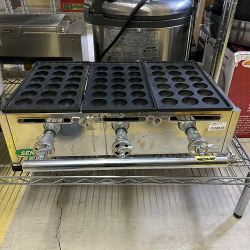 中古】たこ焼き機 18穴 伊東金属工業所 183SH 幅595×奥行358×高さ190
