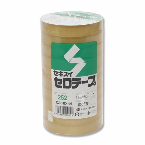セキスイ セロテープ No.252 18mm×50m巻 10巻