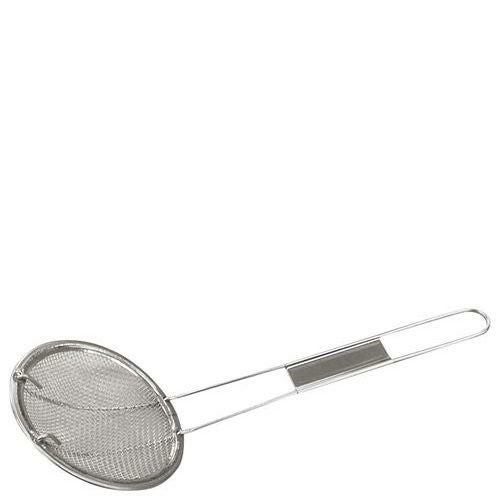 ステンレス 平渕 丸型 カス揚 8cm 14メッシュ(荒目)