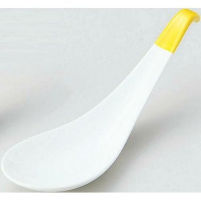 カラースプーン&レンゲ 粥レンゲ 黄 黄【まとめ買い商品】