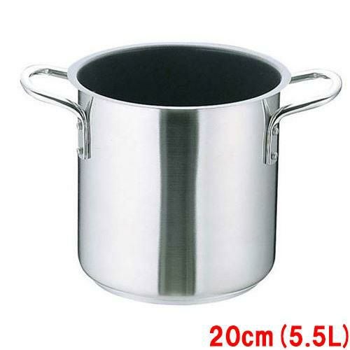 【TKG】ステンレス寸胴鍋Muranoインダクション テフロンセレクト18-8(蓋無) 20cm /9-0007-0102
