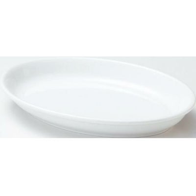 ユーラシア ホワイト 31cm だ円深皿【まとめ買い商品】