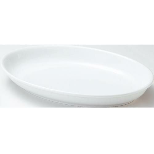 ユーラシア ホワイト 41cm だ円深皿【まとめ買い商品】