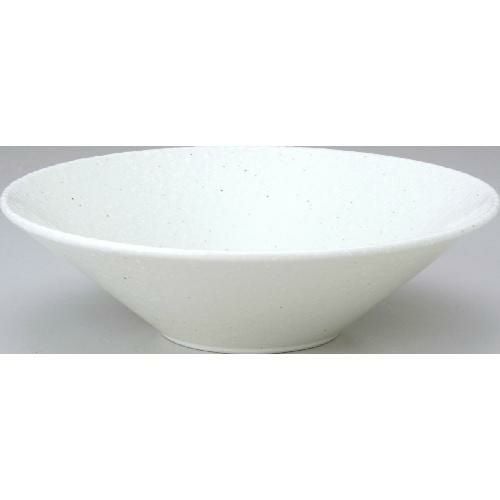 水明 25cm浅ボール 粉引【まとめ買い商品】 10個入