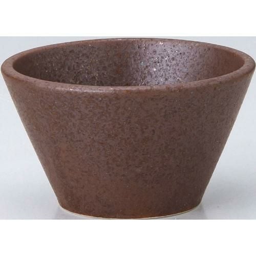 水明 9cmボール 赤茶備前【まとめ買い商品】 10個入