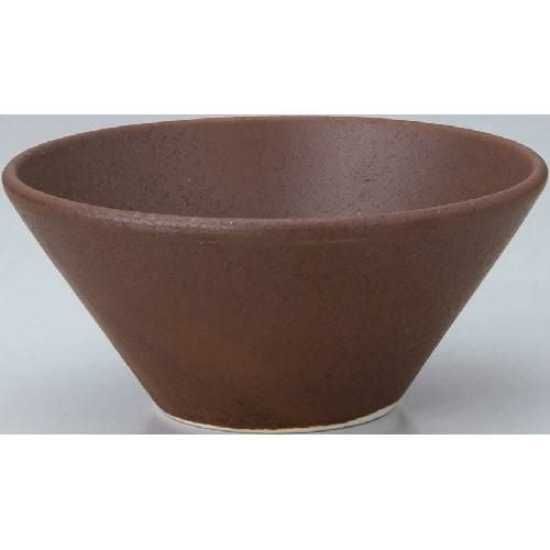 水明 16cmボール 赤茶備前【まとめ買い商品】 10個入