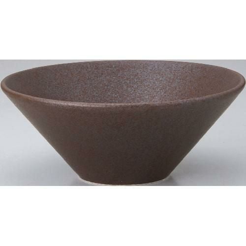 水明 21cmボール 赤茶備前 【まとめ買い商品】 10個入