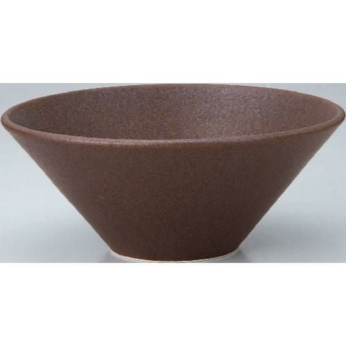 水明 24cmボール 赤茶備前 【まとめ買い商品】 10個入