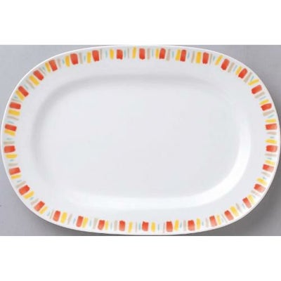 ダイヤセラム(強化) オレンジ十草 12吋 プラター【まとめ買い商品】