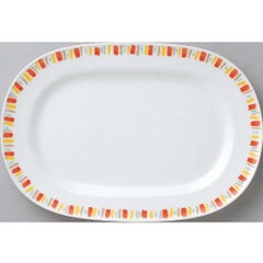 ダイヤセラム(強化) オレンジ十草 14吋 プラター【まとめ買い商品】