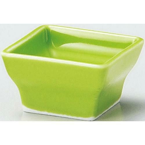 珍味&小付セレクション 角鉢4.5cm 緑 緑【まとめ買い商品】
