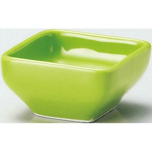 珍味&小付セレクション 角鉢8cm 緑 緑【まとめ買い商品】