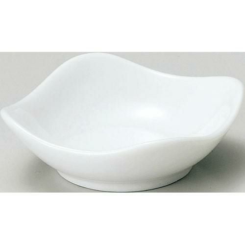 珍味&小付セレクション スクエア波小皿(小) 白 白【まとめ買い商品】
